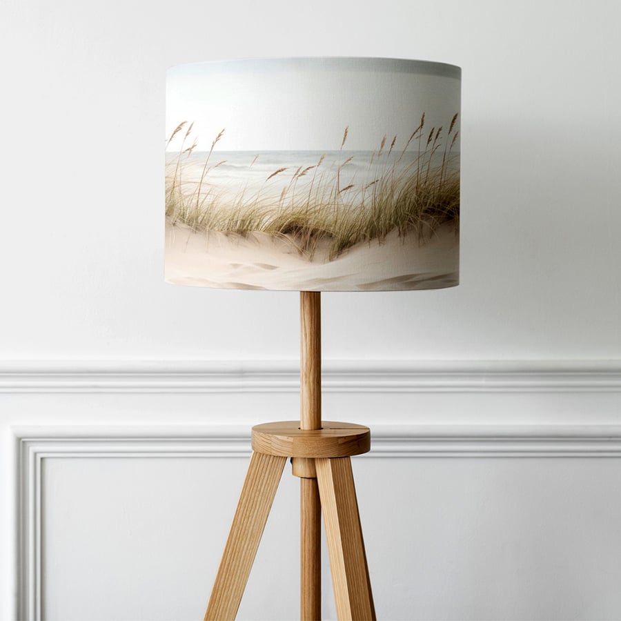 Coastal Lampshade Beach Lampshade Seaside Lighting Lampshade Neutral Lampshade