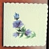 and painted floral greetings card ( ref F 549)