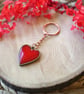 Red Heart Sparkly Keyring - Rose Gold and Antique Bronze Edition - Image 3