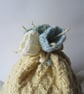 Tea cosy tea cosie - primrose yellow garden trellis with crocus flowers - Image 3