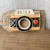 Ceramic camera magnet open lens orange