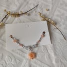 Handmade stainless steel floral necklace Daisy Charm Collection