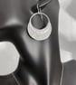 Large sterling silver round Megaluna earrings oxidised or bright finish - Image 5