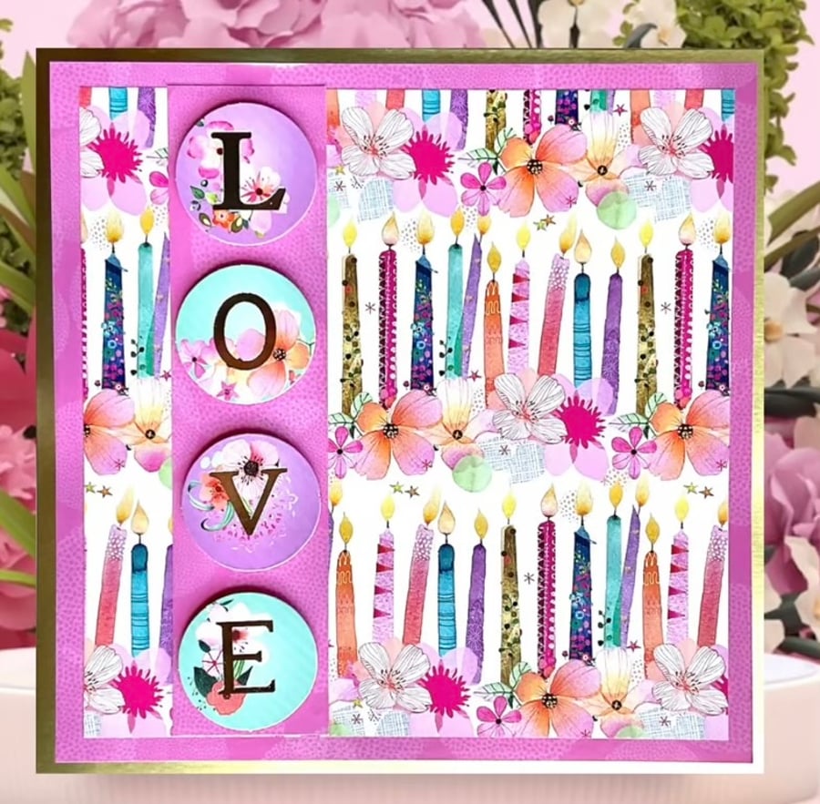 Birthday Card for Him or Her. Luxury Colourful Birthday card for Him or Her.