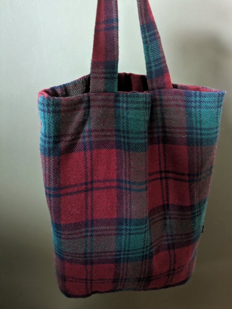 Lined Tote Bag made from Repurposed Material