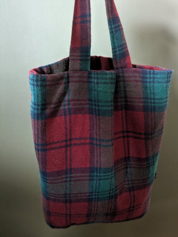 Lined Tote Bag made from Repurposed Material