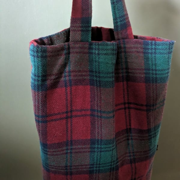 Lined Tote Bag made from Repurposed Material