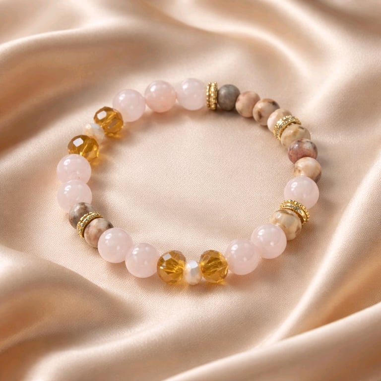 Rose Quartz & Pink Jasper bracelet