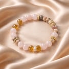 Rose Quartz & Pink Jasper bracelet
