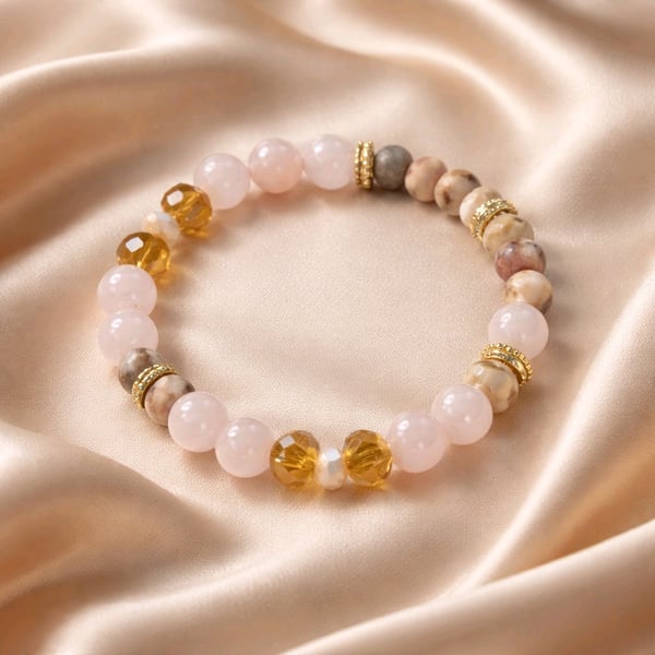 Rose Quartz & Pink Jasper bracelet