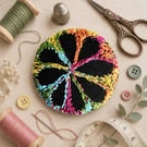 Buttons 1 inch button Hand Dyed Silks and Cottons Free Machine Embroidery Button
