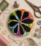 Buttons 1 inch button Hand Dyed Silks and Cottons Free Machine Embroidery Button