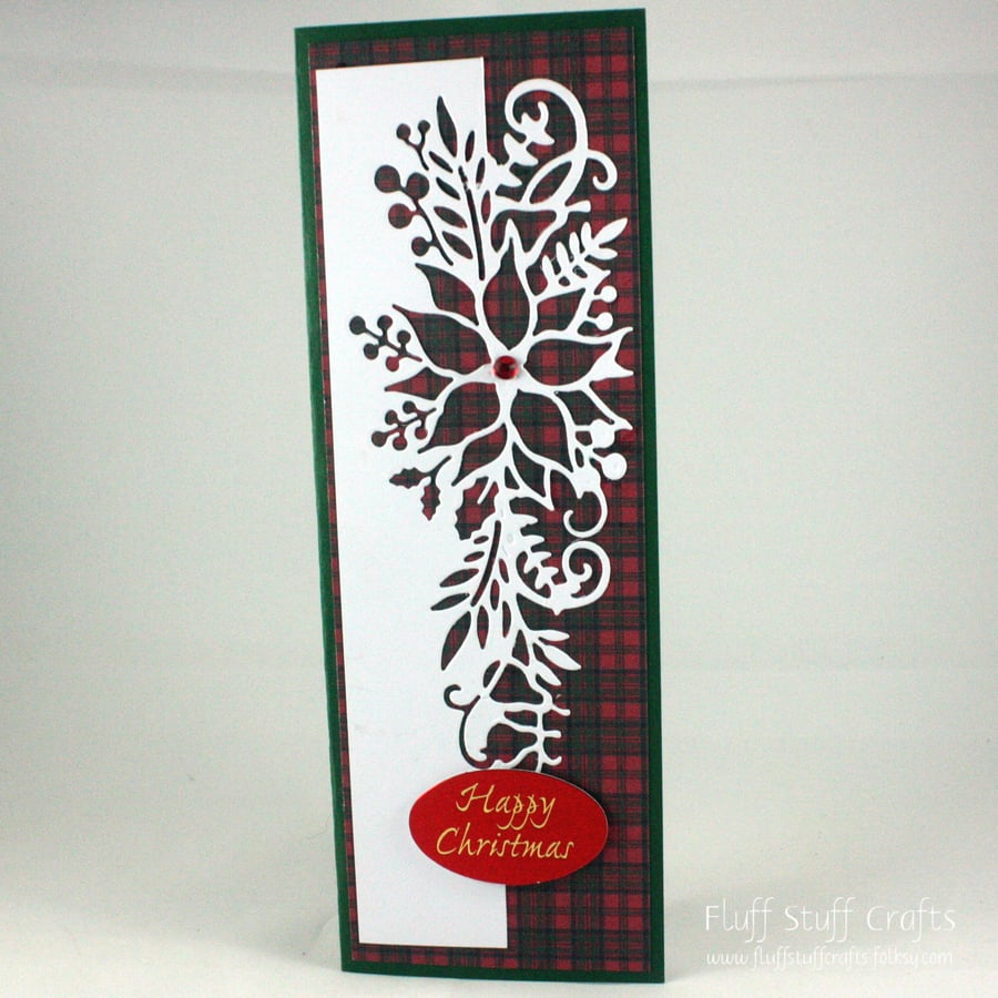 Handmade tartan Christmas card