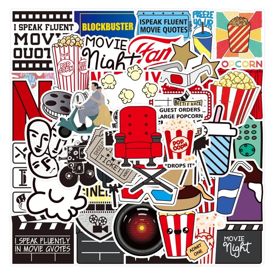 Movie Night Sticker Set - Folksy