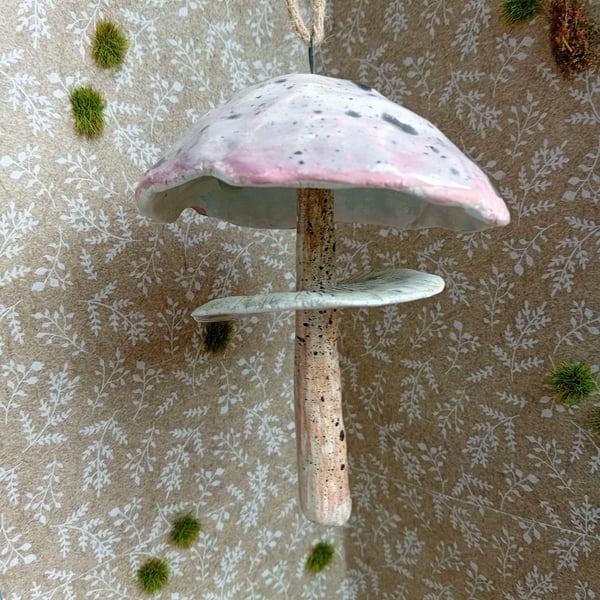 Hanging garden mushroom toadstool ornament large no 1