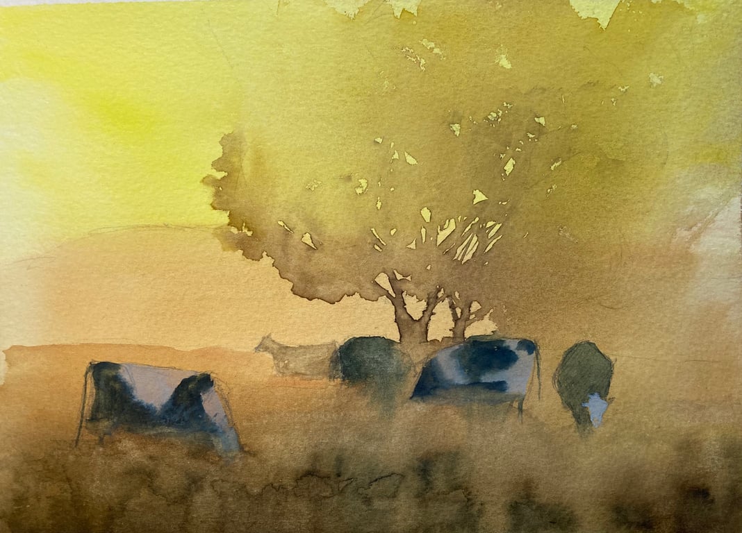 Morning summer sunrise (Original Watercolour) 