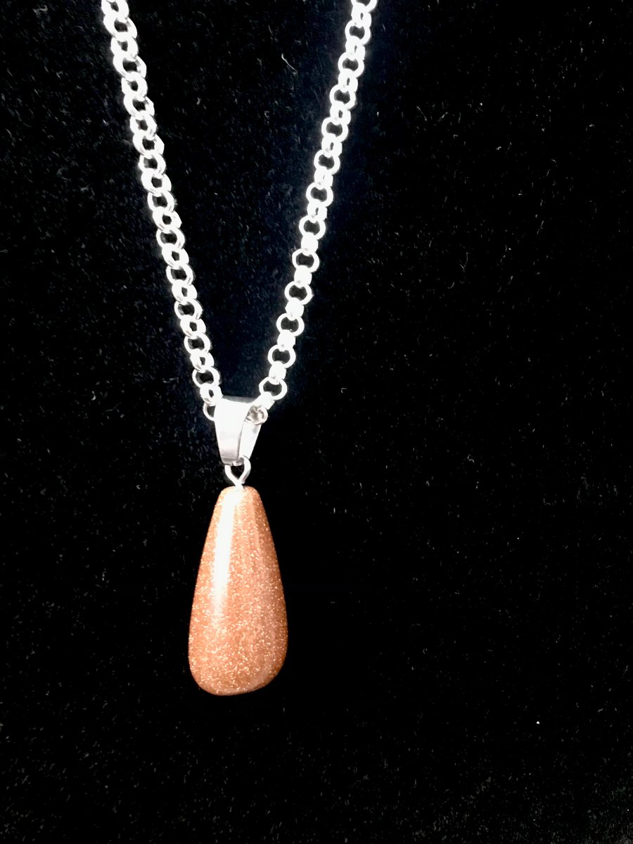 Sandstone Drop Pendant on 18” - Gift Boxed