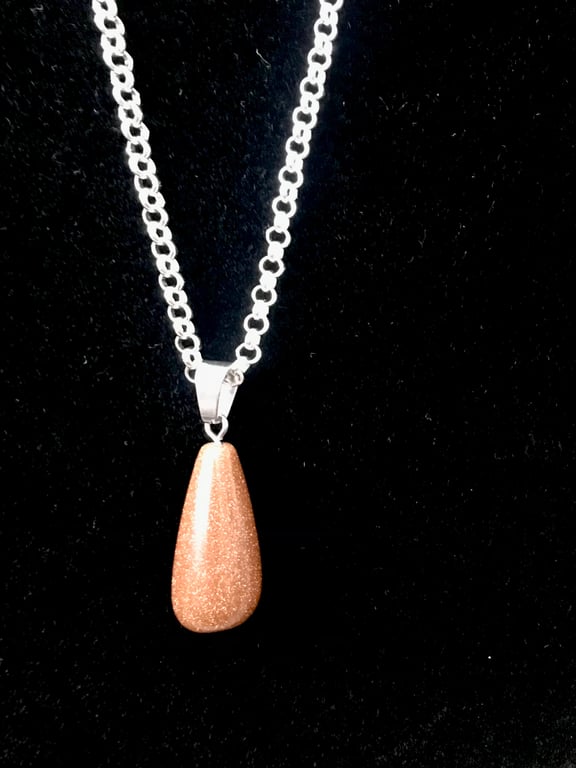 Sandstone Drop Pendant on 18” - Gift Boxed