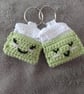 Crochet Teabag Keyring- Green Tea - Image 3