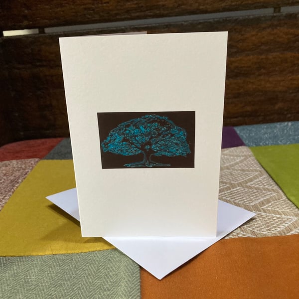 Trees - Blue Greeting Card