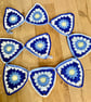 Bunting, forget-me-not crochet bunting  - Image 1