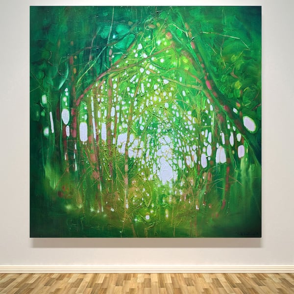 The Green Wood Beckons, a green wood painting