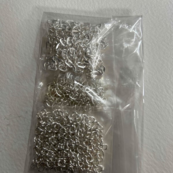 Assorted silver chains for jewellery making (f16)