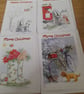 CUTE CHRISTMAS CARD WITH BADGER, RABBIT AND ROBBIN POSTING THERE XMAS CARDS. - Image 3