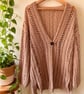Crochet Lacy Cardigan 100% Cotton 
