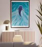 Whale Shark Illustrated Art Print - Image 6