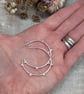 Sterling Silver Pebble Hoop Earrings - JBJ1001 - Image 3