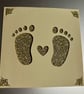 New baby - gold feet card 