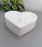White Heart Twin Compartment Trinket Dish - Double Ring Bowl Jewellery Tray - Image 5