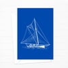 Sailing Yacht Greeting Card