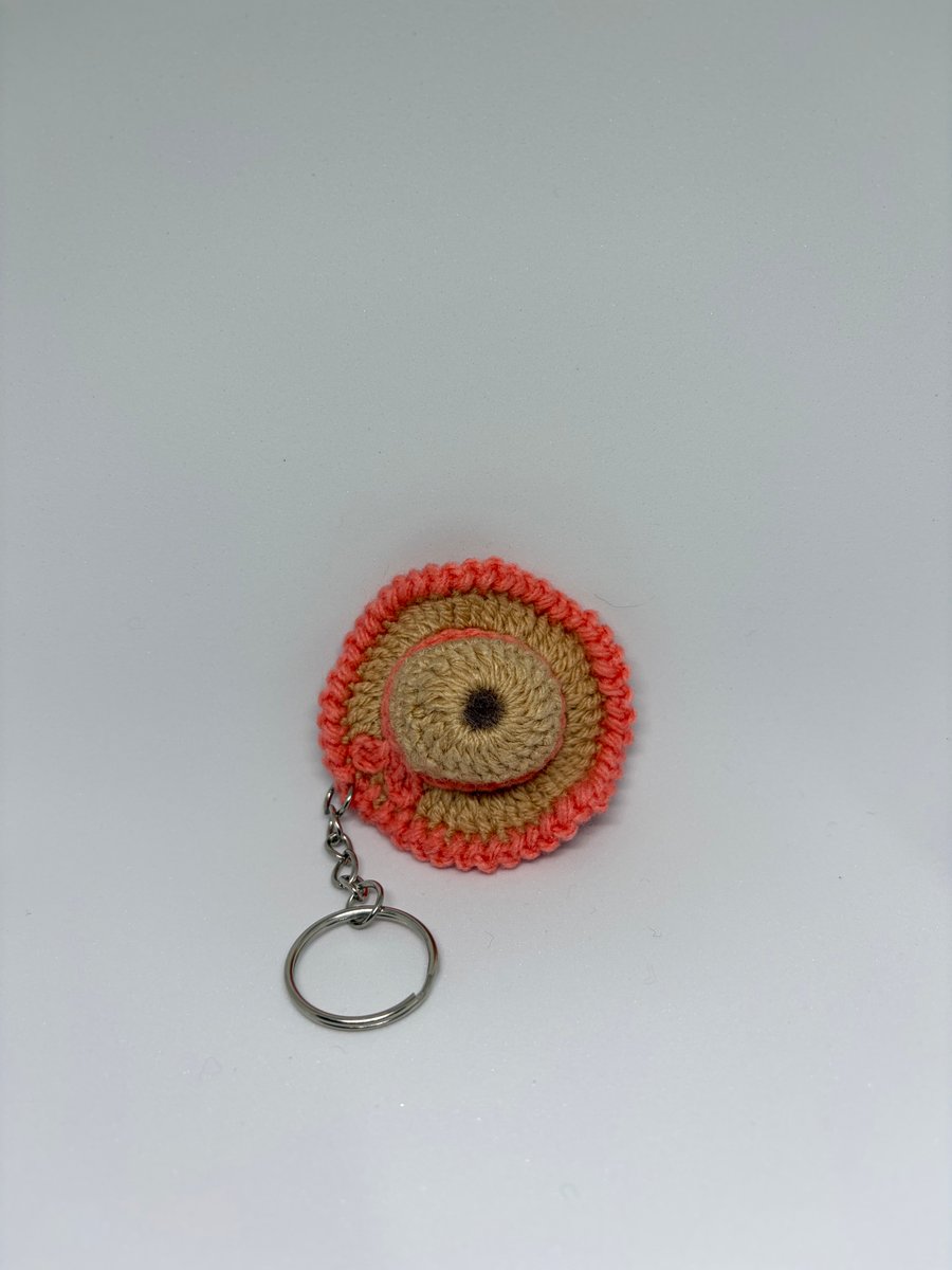 Handmade Crochet Mini Sun Hat Keychain