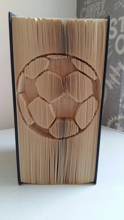 Football CUT & FOLD Book Folding Pattern - EMAILED PDF PATTERN