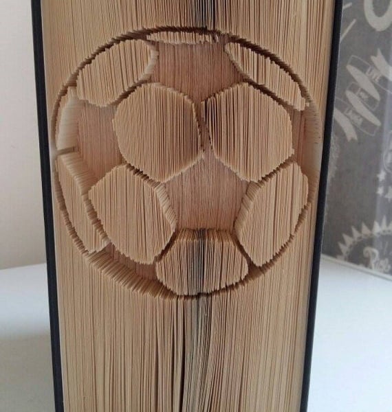 Football CUT & FOLD Book Folding Pattern - EMAILED PDF PATTERN