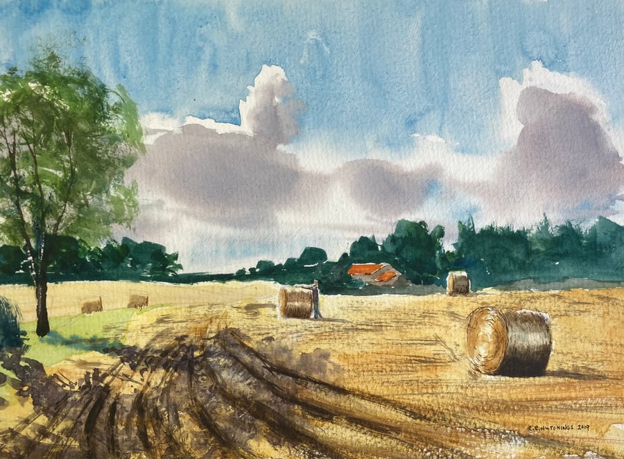 Cherry hill fields 2019 (Pure Original Watercolour)