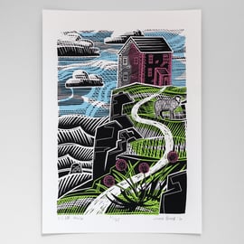 "Cliff House" screen print