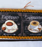 Decoupaged love my coffee wall decoration.