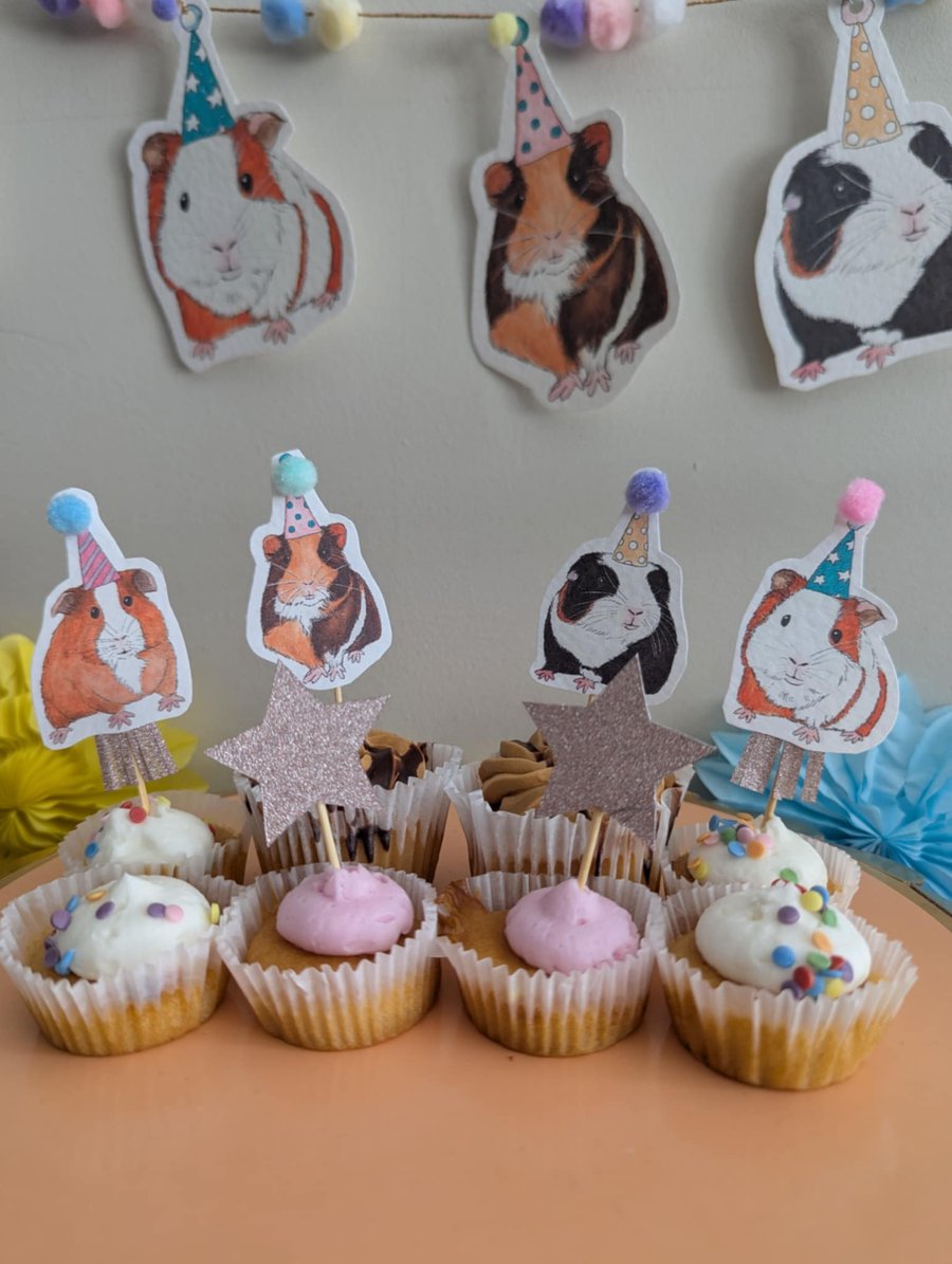 Guinea Pig Birthday Cake Toppers