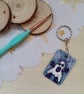 Wooden rectangular weird ghost keyring  - Image 1