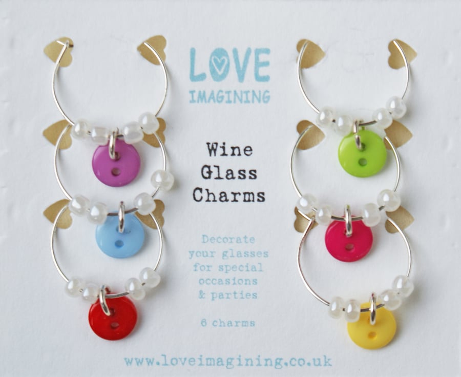 Wine Glass Charms – Buttons