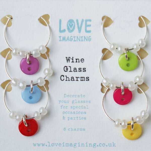 Wine Glass Charms – Buttons