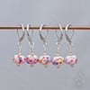 Lampwork Stitch Markers - Tropical Punch 