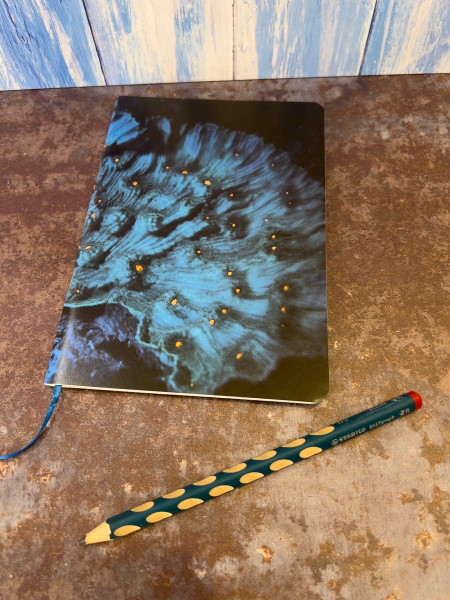 Notebook, Marine themed, A5 (ish), made from up-cycled and recycled materials.