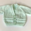 Hand knitted baby cardigan