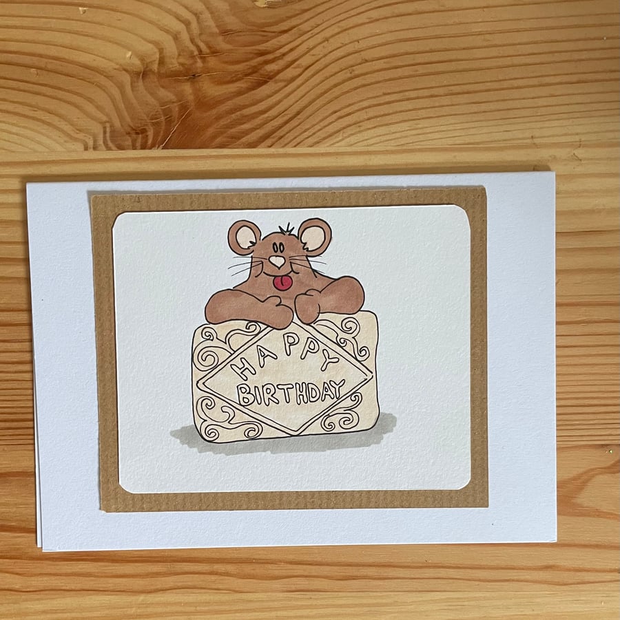 Custard creams Birthday Card