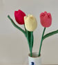 tulip bouquet, 3 crochet tulip mini bouquet, everlasting flowers - Image 4