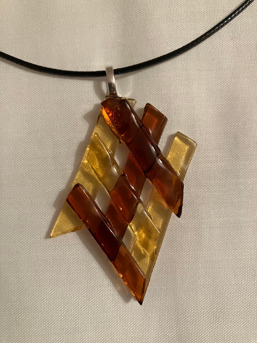 Fused glass pendant 